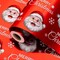 Christmas Wrapping Paper Roll - 17 Inches x 32.8 Feet Red White Metallic Foil Shine Cute Present Packing Paper - Santa Claus/Snowflakes/Merry Christmas Lettering Design